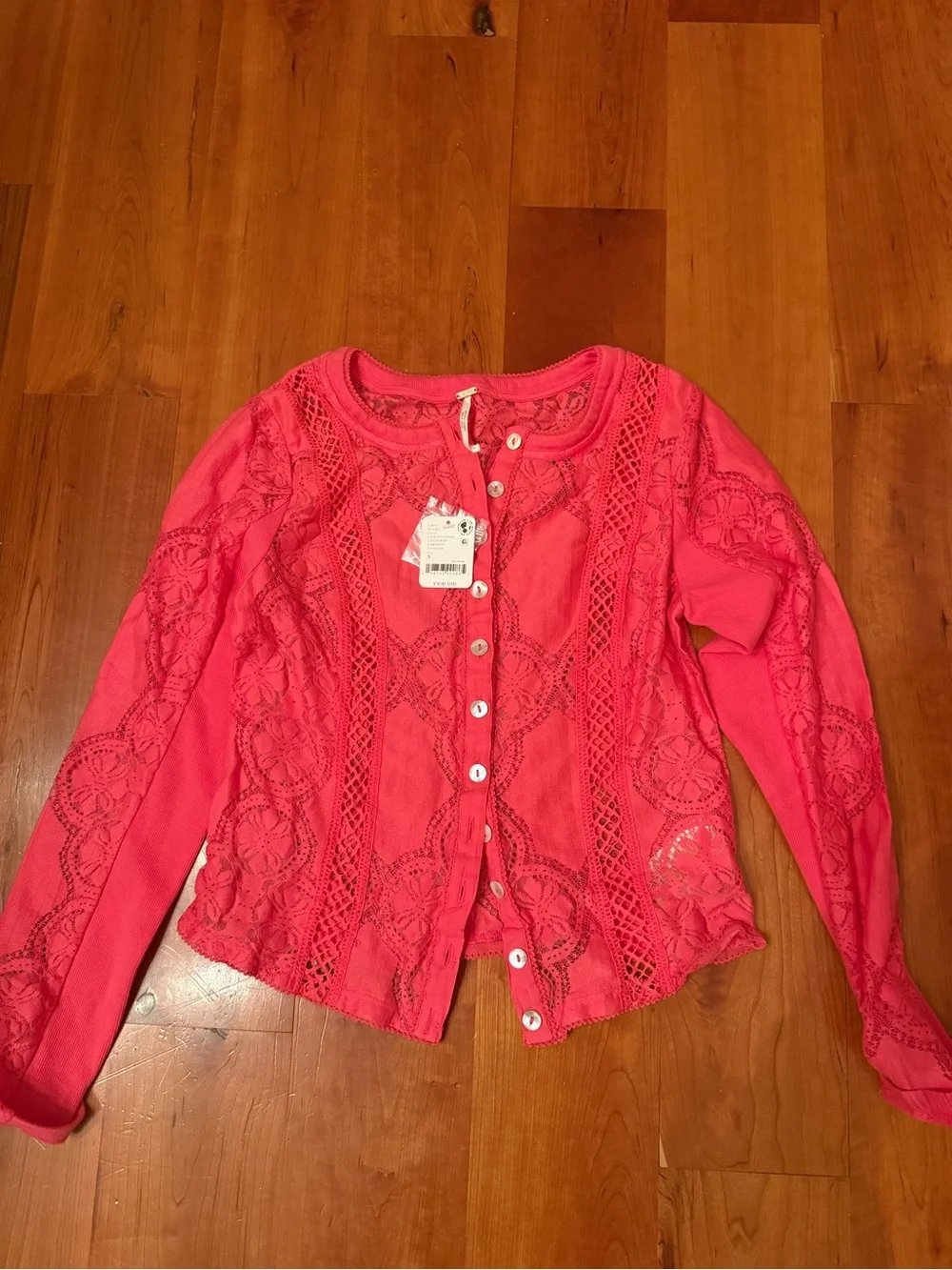 FREE PEOPLE Women's Free People Jae Knit Long Sleeve Button Up Shirt